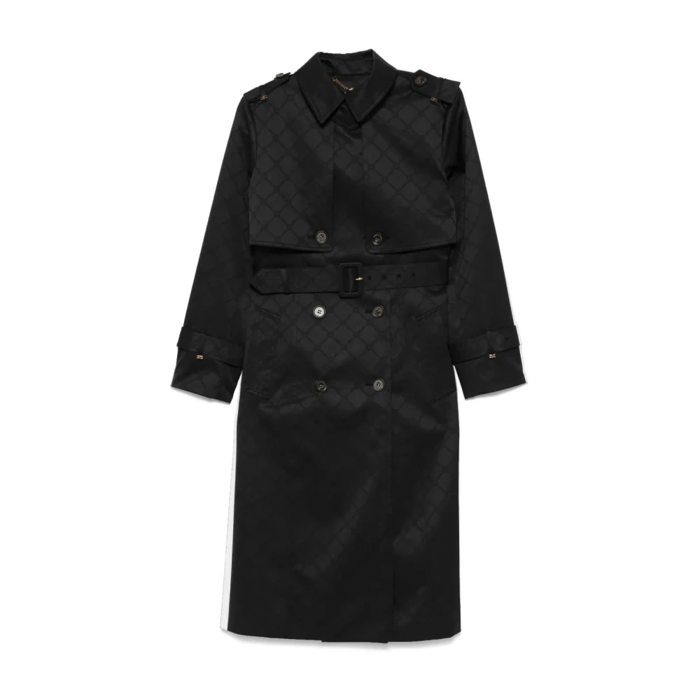 Elisabetta Franchi Stijlvolle Winterjas voor Vrouwen Black Dames