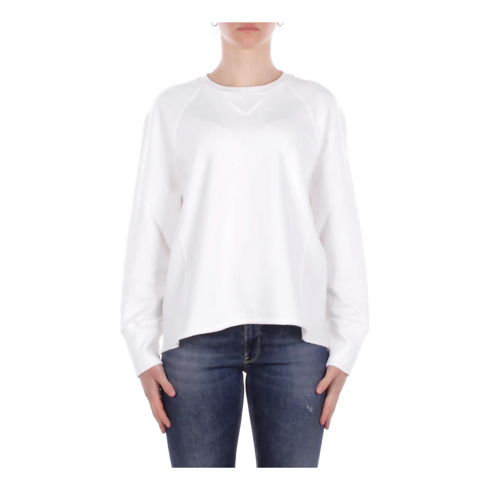 Dondup Vrouw Wit Tops Dames, L, Long Sleeve Tops