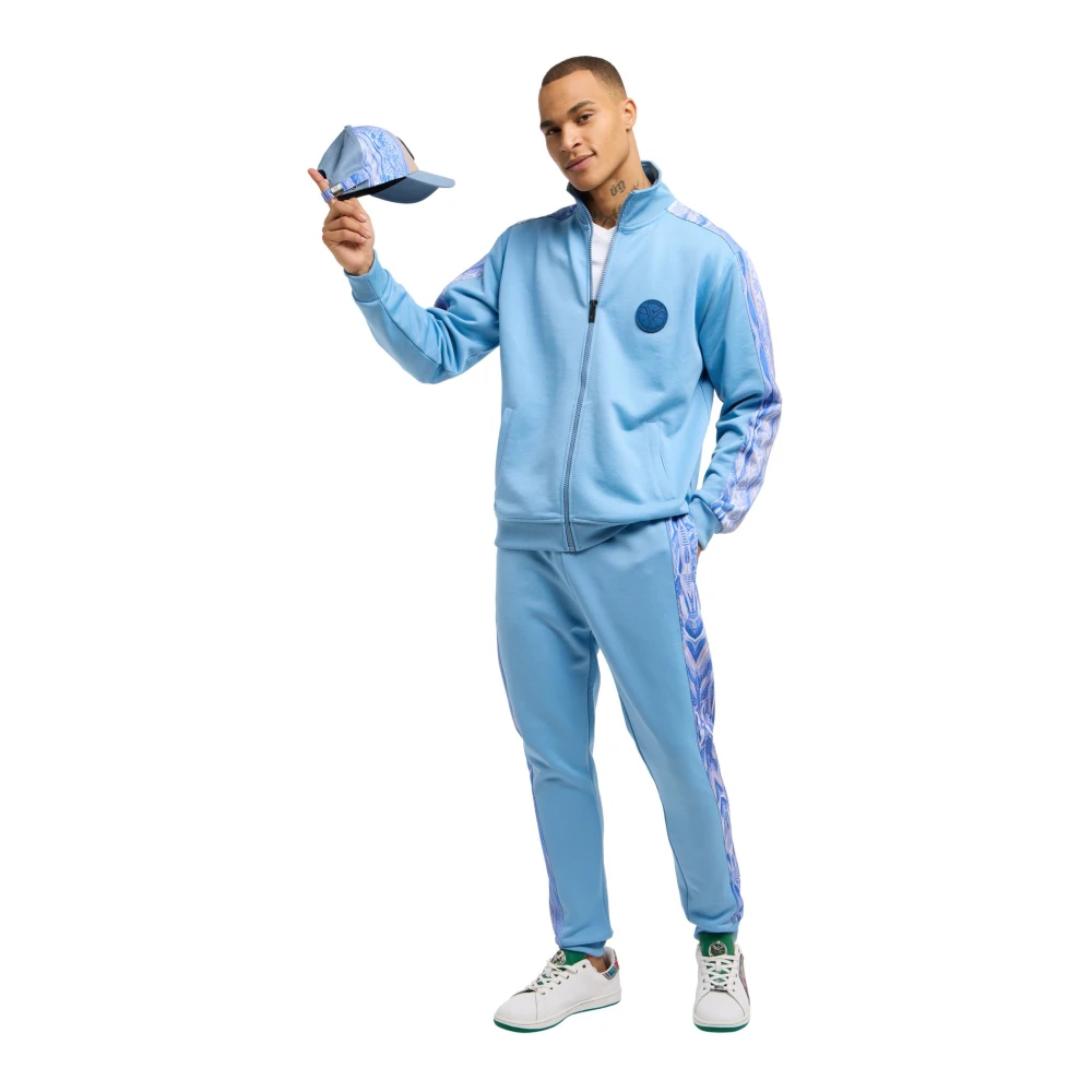 carlo colucci Veelzijdig Tracksuit Set met Uniek Badge Blue Heren