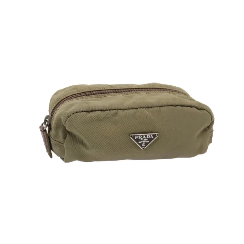 Prada Vintage Pre-owned Nylon prada-bags Beige Dames