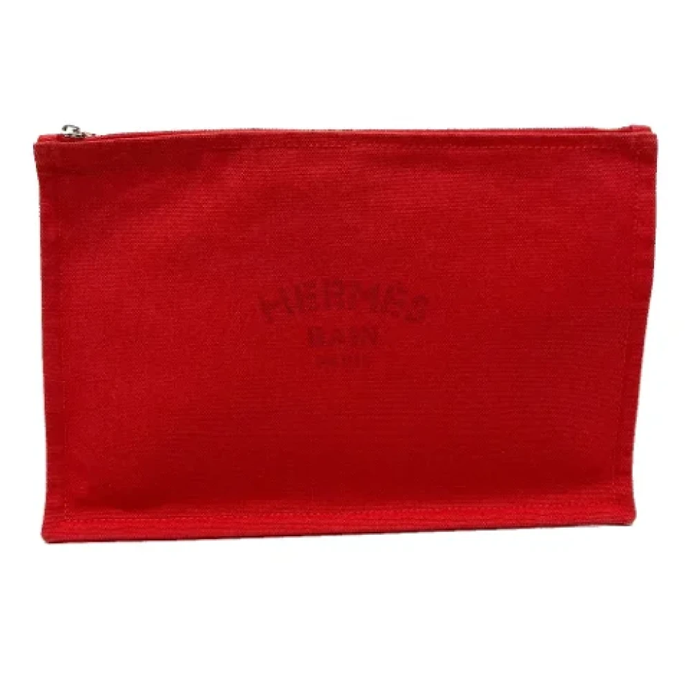 Hermès Vintage Pre-owned Cotton pouches Red Dames