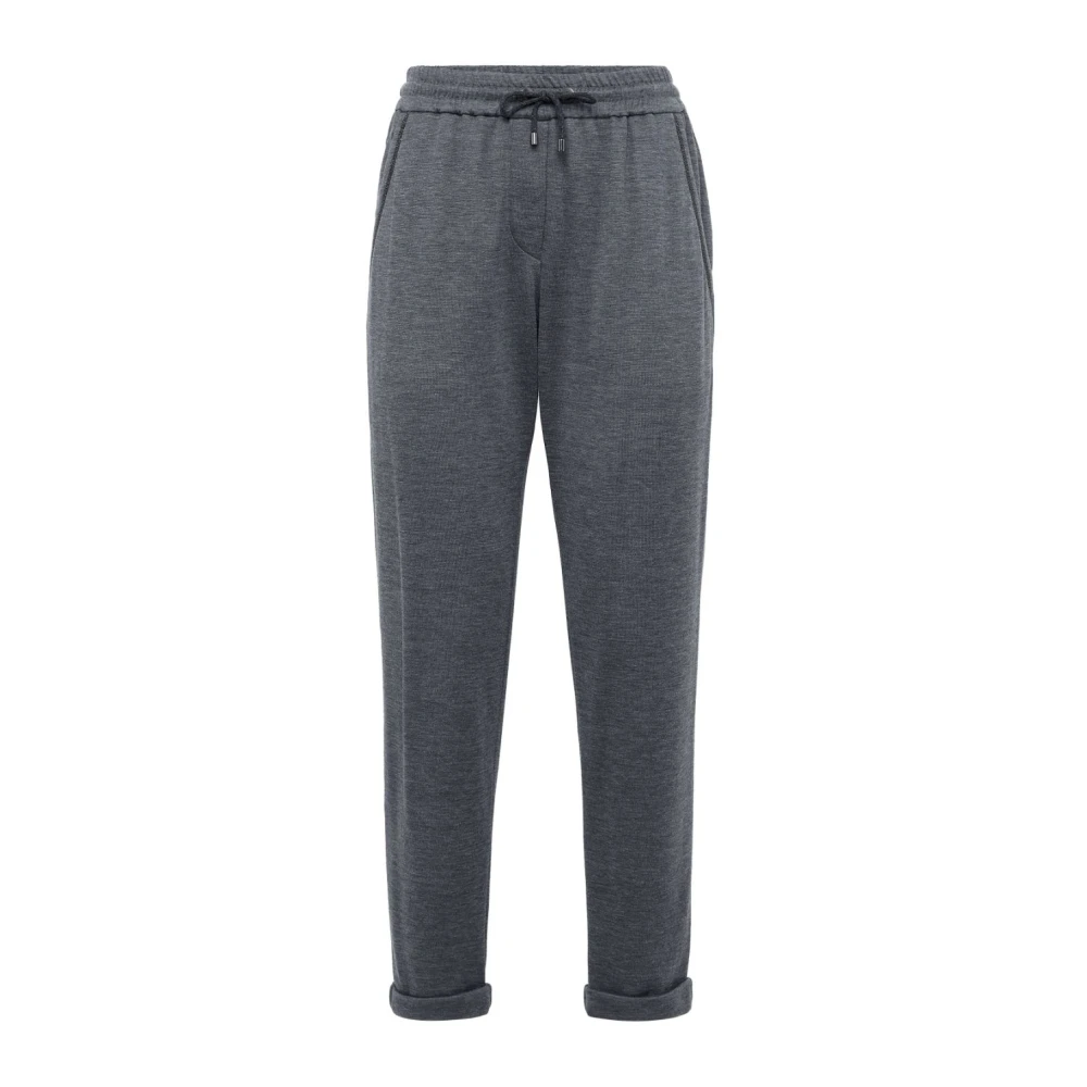 BRUNELLO CUCINELLI Donkergrijze Joggingbroek Gray Dames