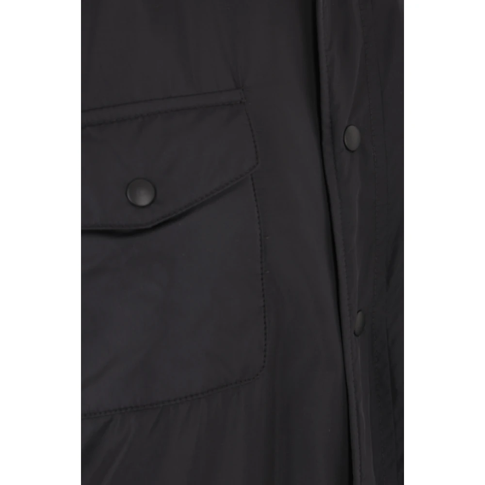 Aspesi Zwarte Lange Nylonjas met Thermore Vulling Black Dames