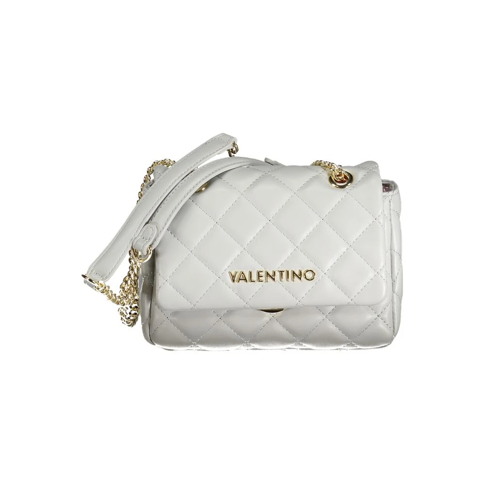Valentino by Mario Valentino Grijze Polyethyleen Schoudertas met Ketting Gray Dames