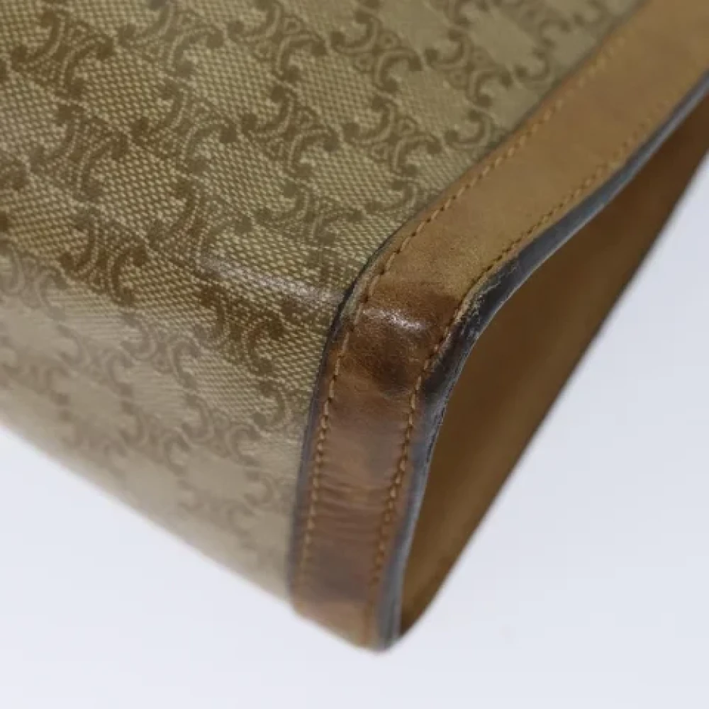 Celine Vintage Pre-owned Canvas clutches Beige Dames