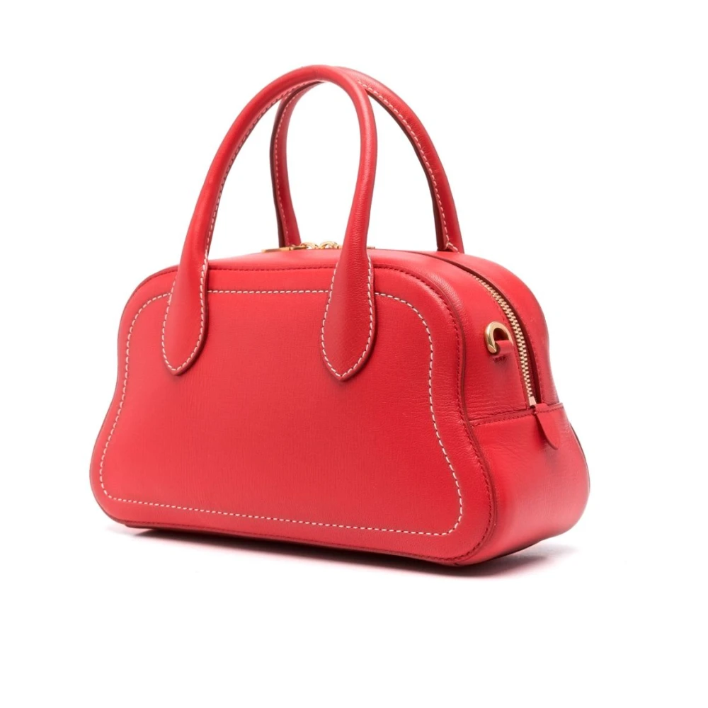 Bally Rode Schoudertas met Rits Red Dames