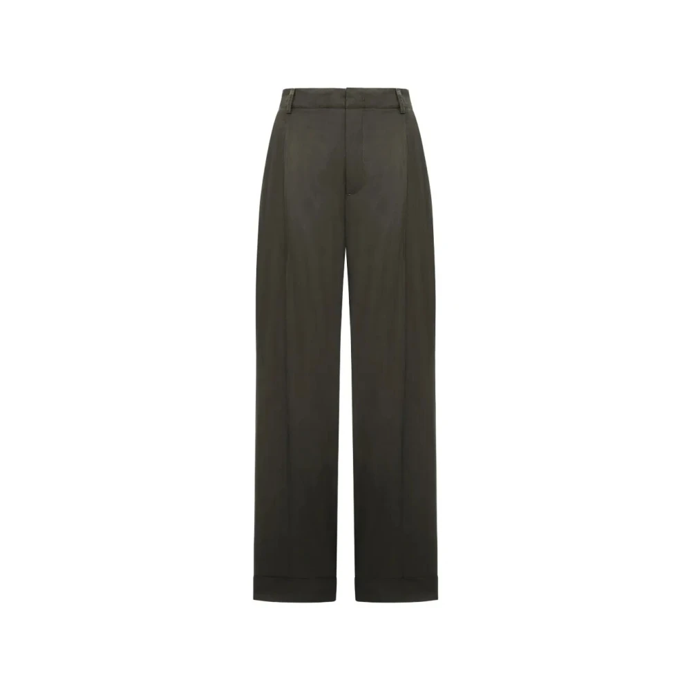 Soeur Women's Gray Wide Trousers, L, Watson Trousers