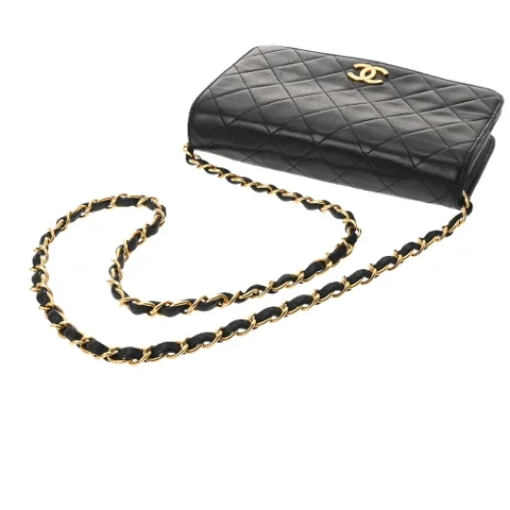 Chanel Vintage Pre-owned Leather wallets Black Dames