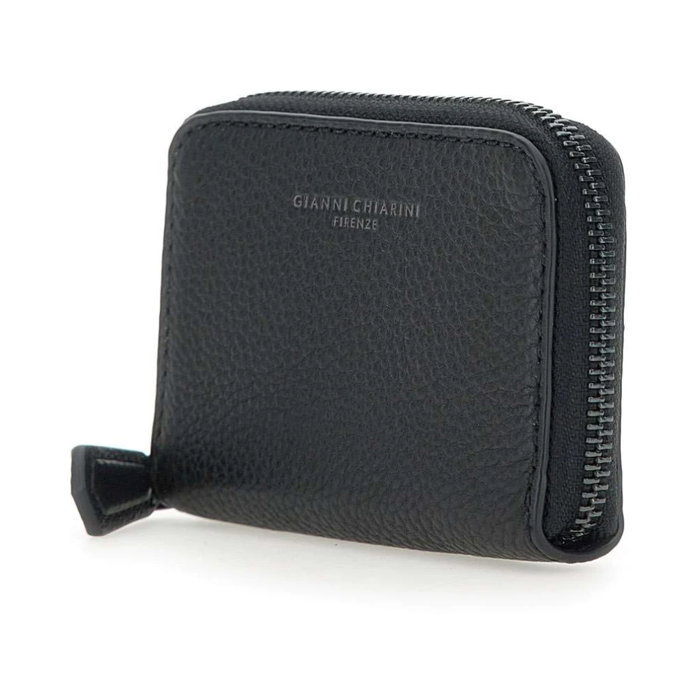 Gianni Chiarini Heren Korrelig Leren Portemonnee Zwart Black Heren