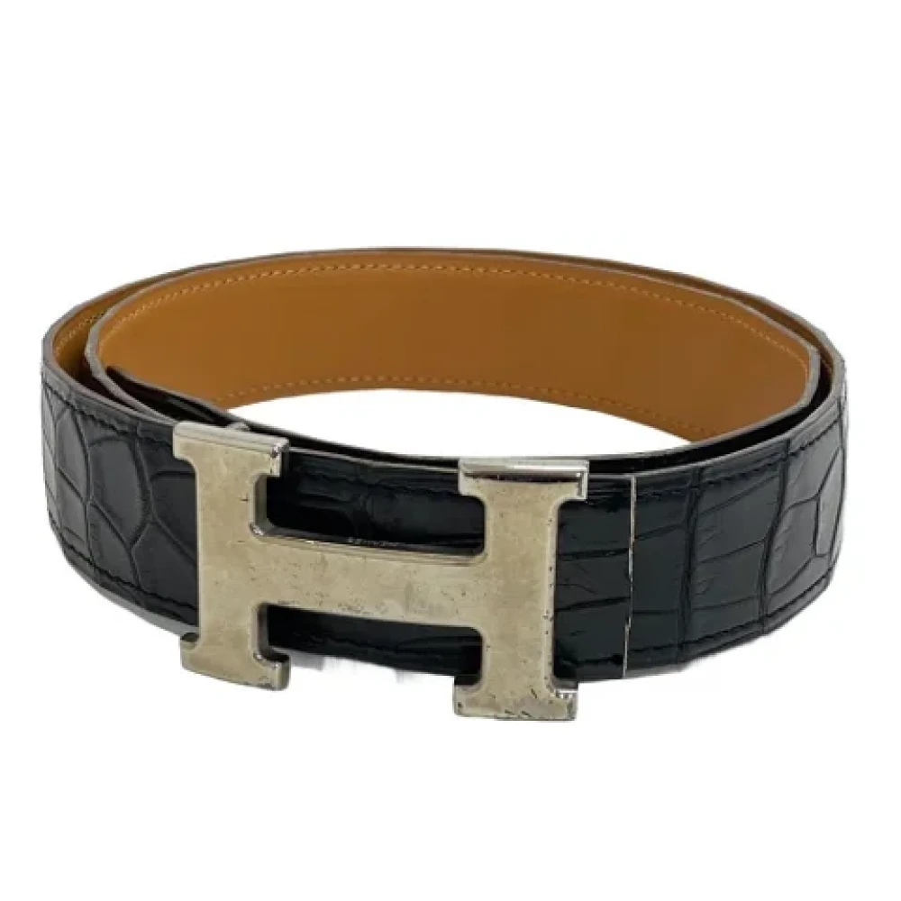 Hermès Vintage Pre-owned Leather belts Black Heren