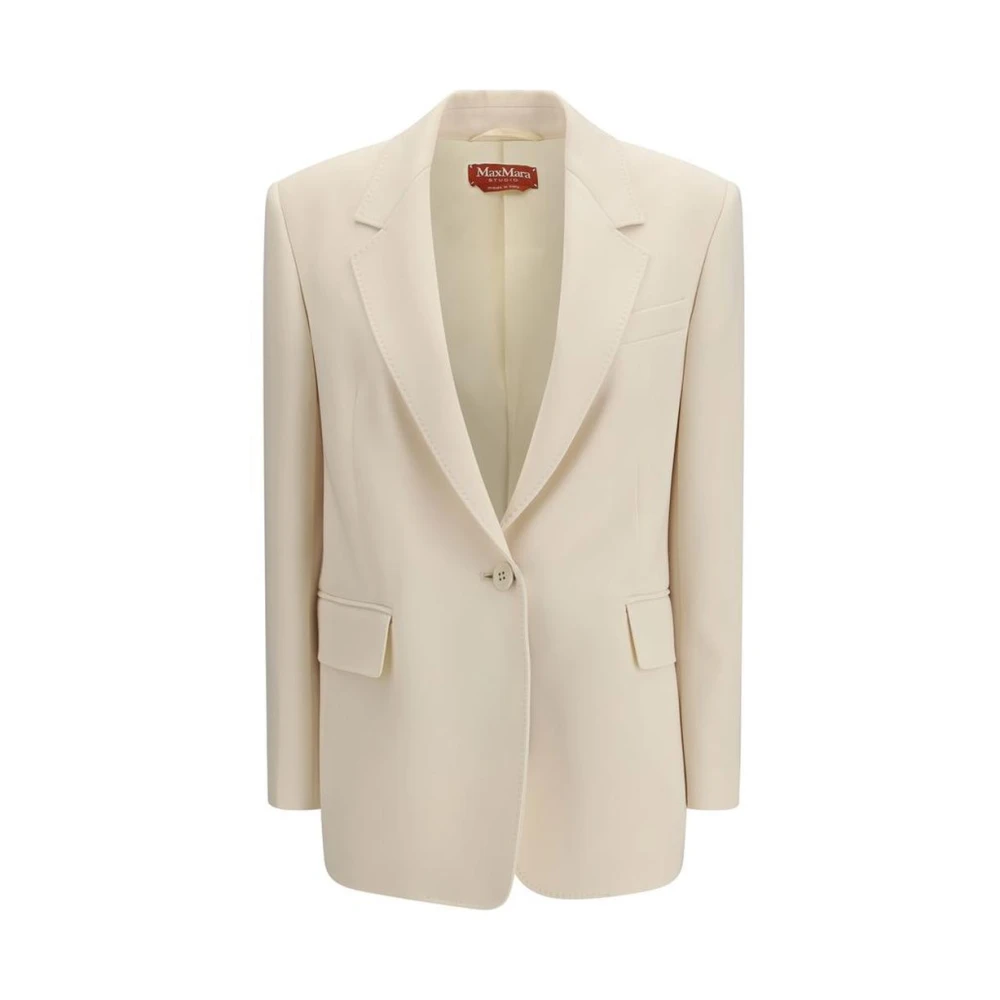 Max Mara Women's Beige Classic Triacetate Blazer