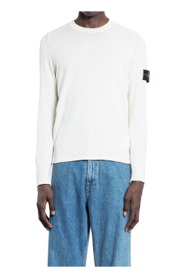 ivory-bomull-stickad-crew-neck-troja