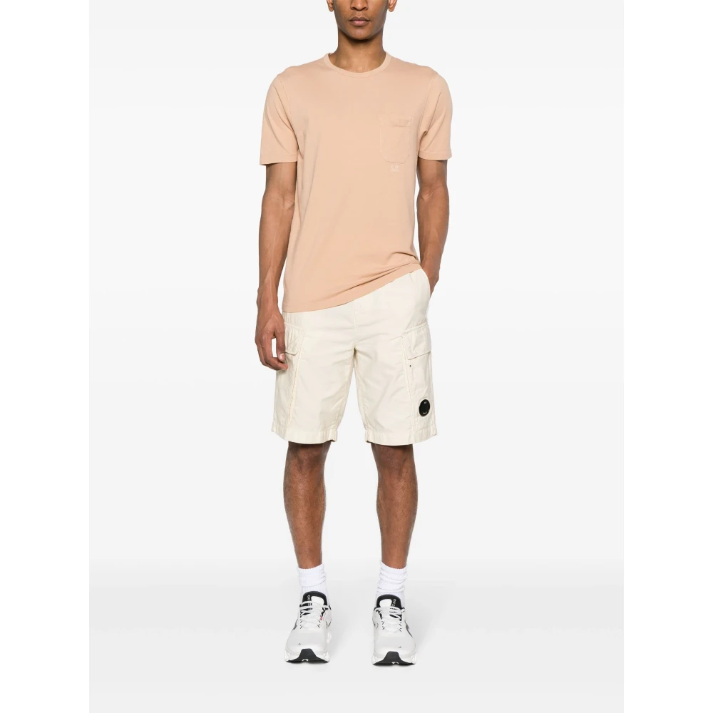 C.P. Company Geverfde Zak T-Shirt Beige Heren