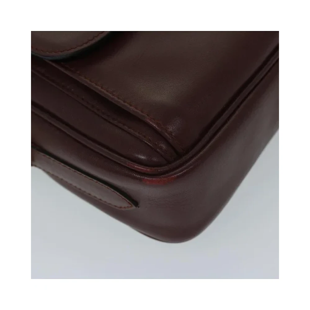 Cartier Vintage Pre-owned Leather shoulder-bags Red Dames
