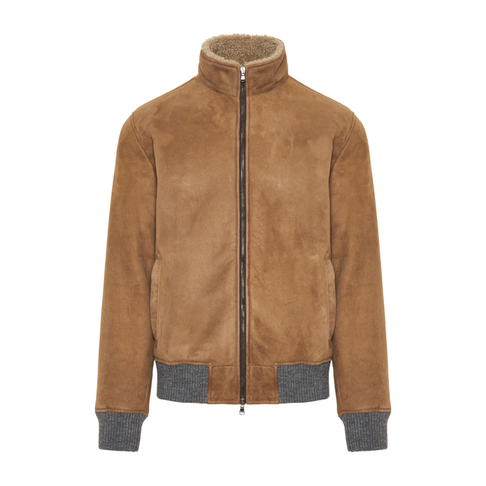 Jackets > Leather Jackets - - Barba - Modalova