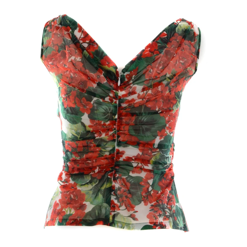 Dolce & Gabbana Luxe mouwloze top voor vrouwen Red Dames