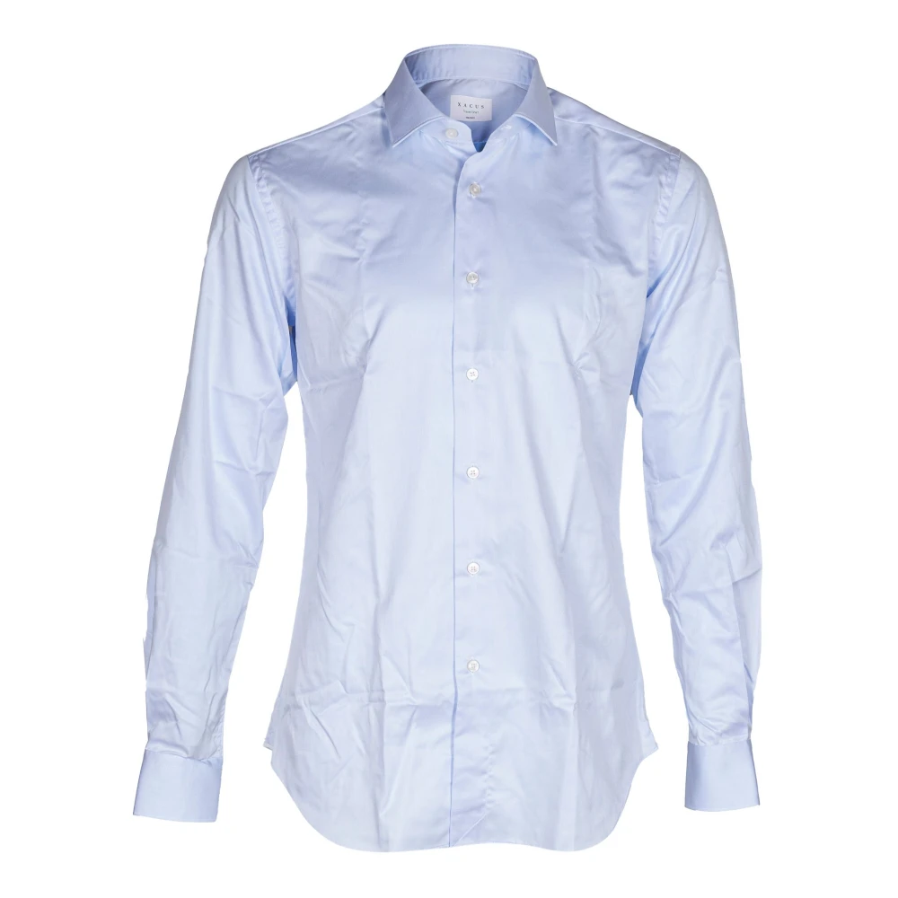 Xacus Men's Blue Formal Shirts, 3XL, Shirt Tailor Fit Travel Fabric
