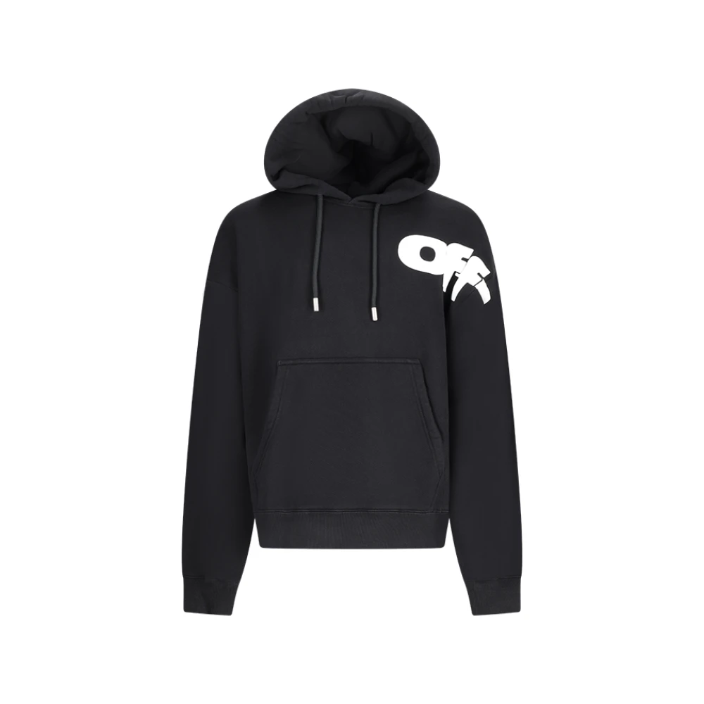 Off White Men's Black/White Skate Logo Hoodie