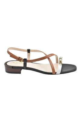 Läder T Chain Sandaler