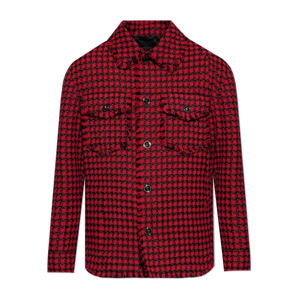 Versace Tweed jas Red Heren