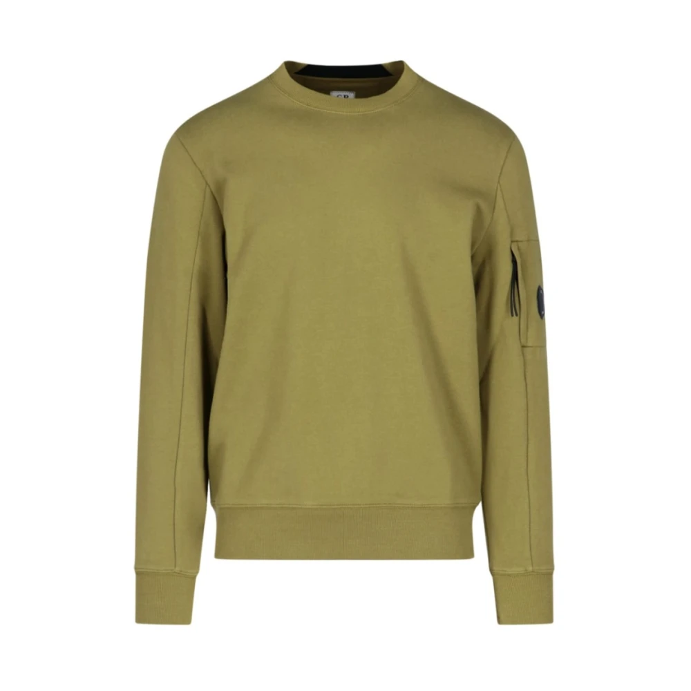 C.P. Company Diagonal Fleece Crew Neck Sweatshirt Green Heren