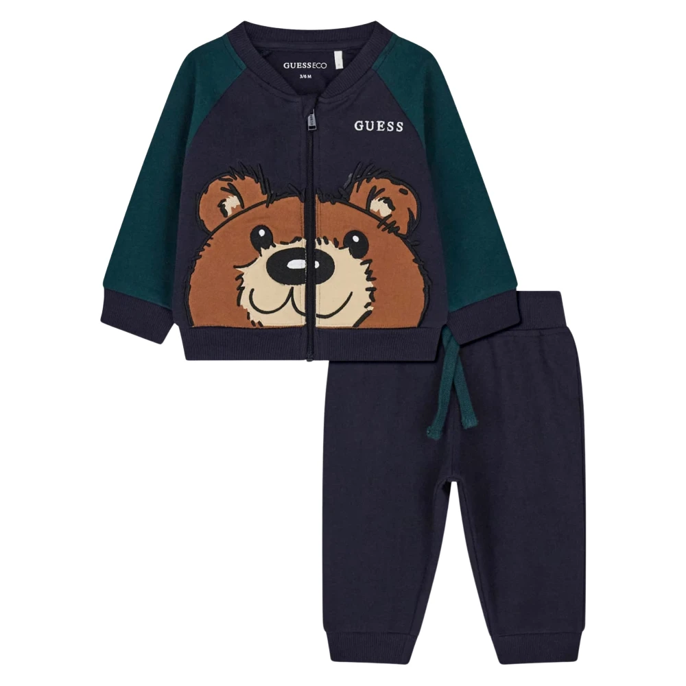 Guess Baby Boys Bear Tracksuit In Navy - Male - Kids Sport Sets - Blue - 6 M - Kids