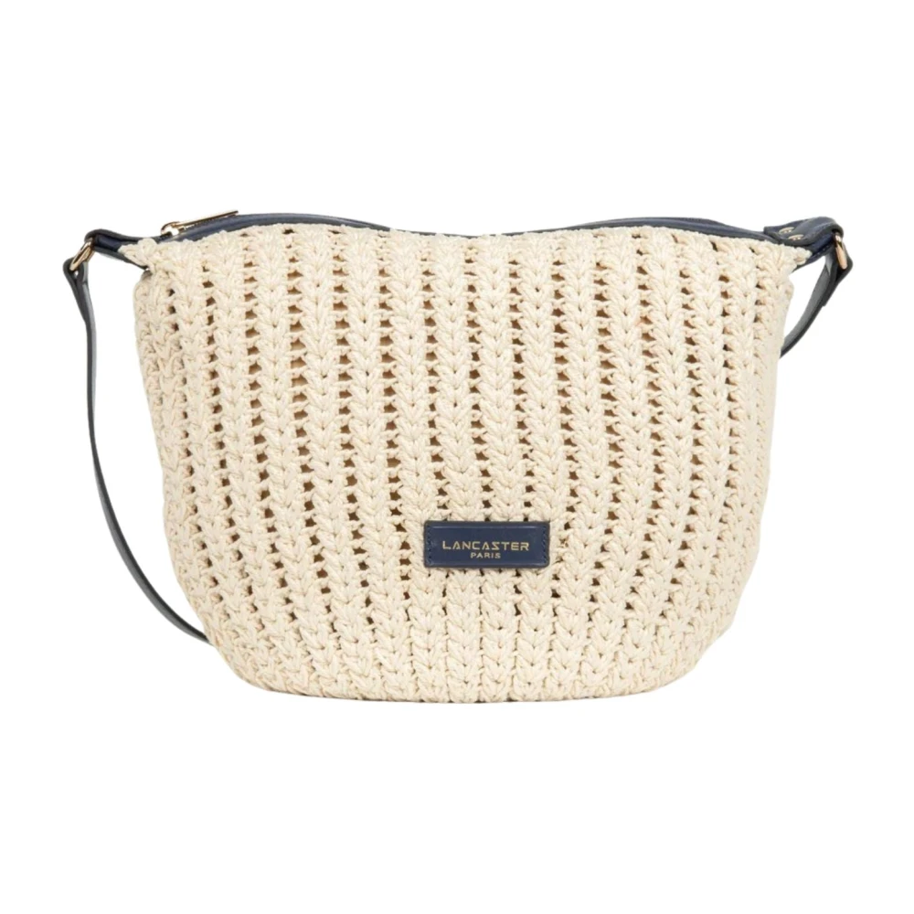 Lancaster Blue Shoulder Bags, Female, One Size, Sac Besace Tressé Coton