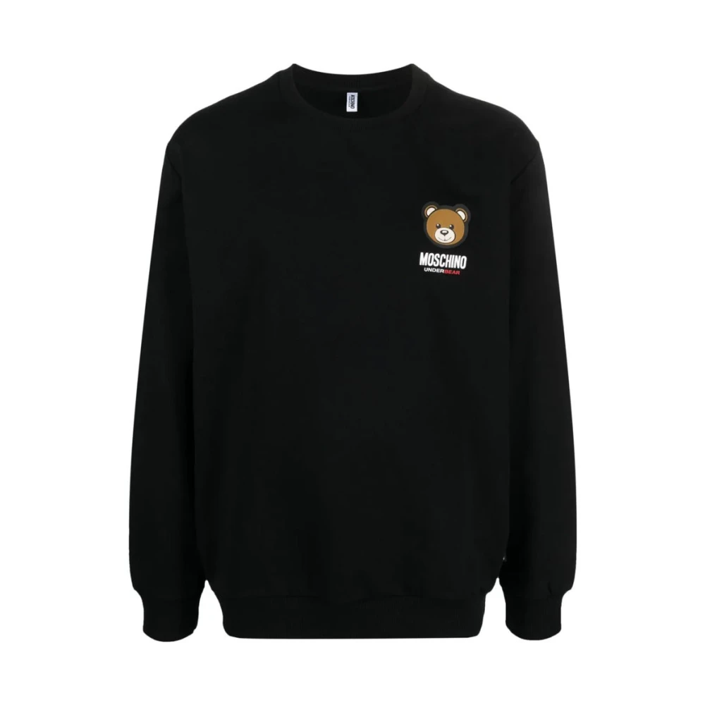 Moschino Katoenen Sweatshirt met Brand Print Black Dames