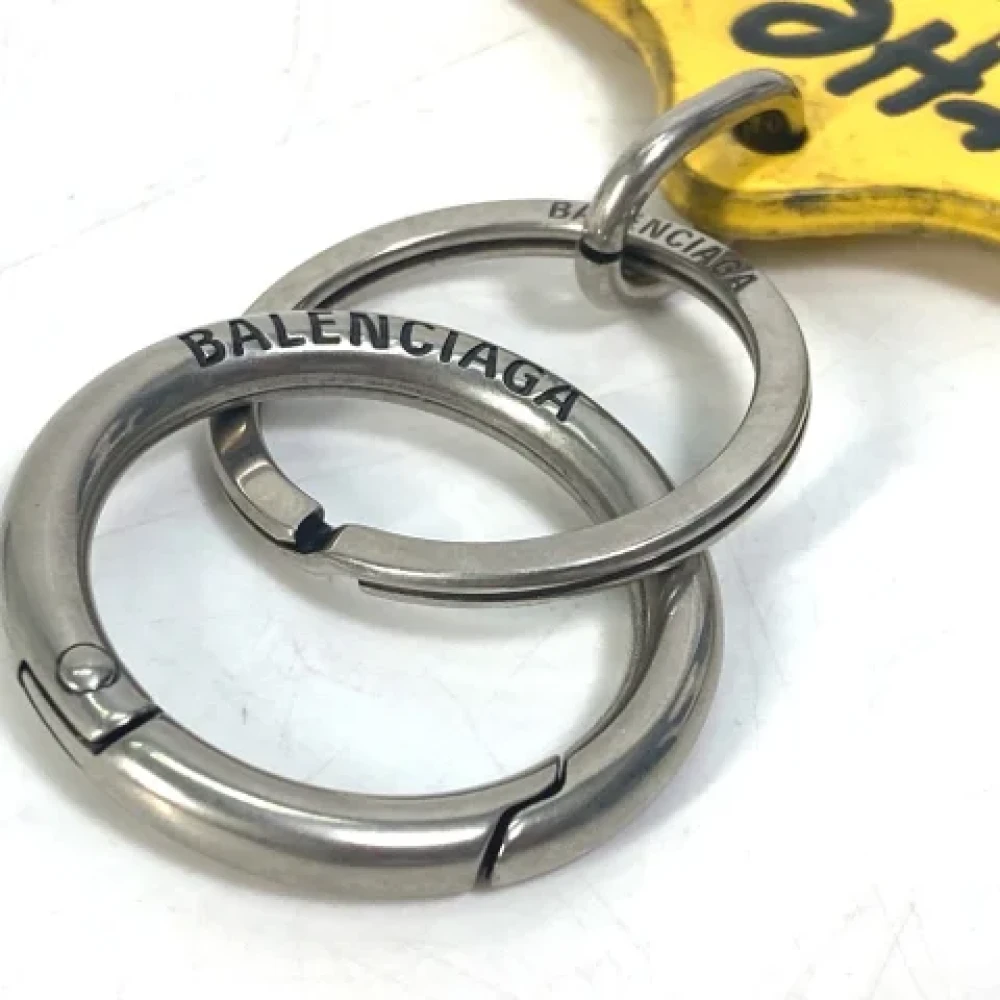 Balenciaga Vintage Pre-owned Leather key-holders Yellow Heren