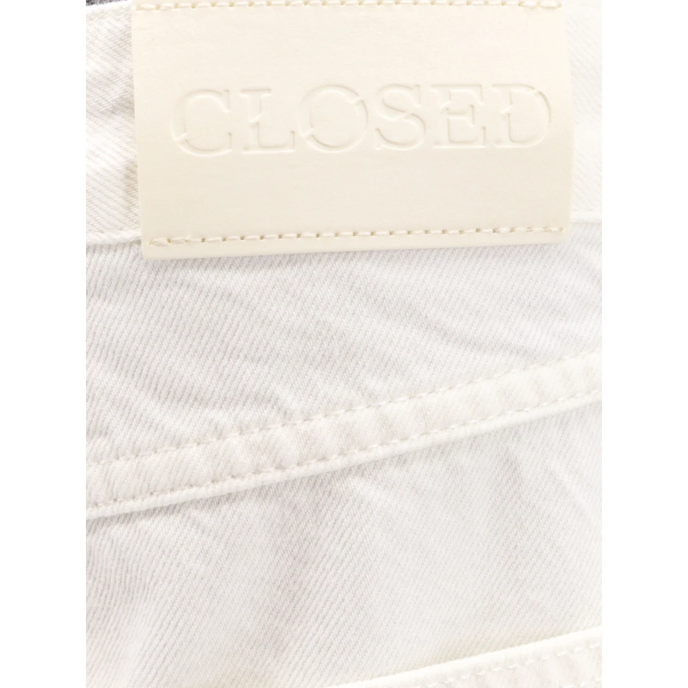 closed Witte Wijde Pijp Broek White Dames