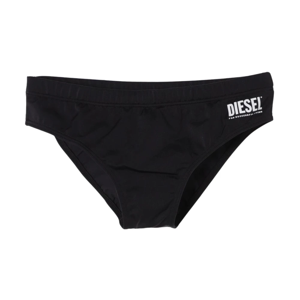 Diesel Unisex Black Swim Briefs Logo