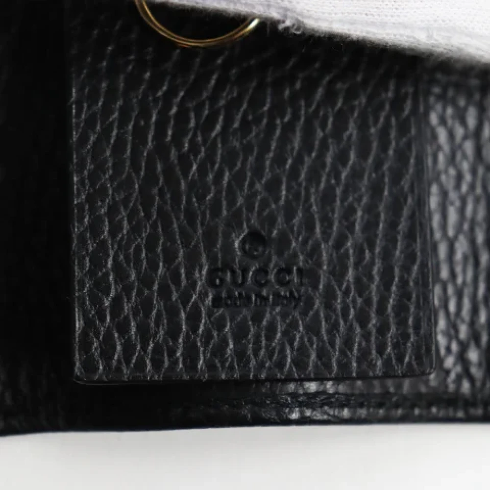 Gucci Vintage Pre-owned Leather key-holders Black Dames