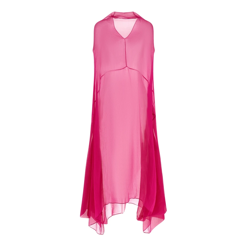 Dries Van Noten Pink Ducy Midi Dress - Female - Tunics - S - Blouses & Shirts