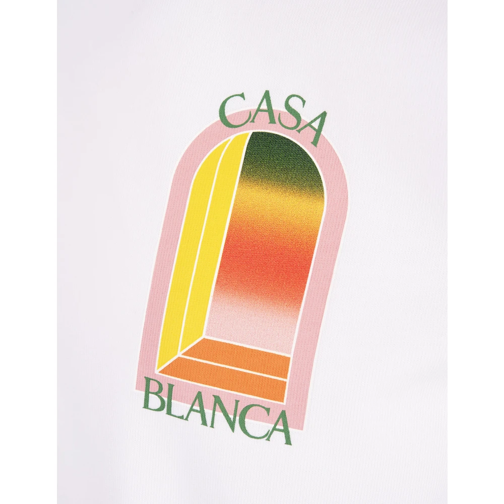 Casablanca Witte Gradient L'Arche T-shirt White Heren