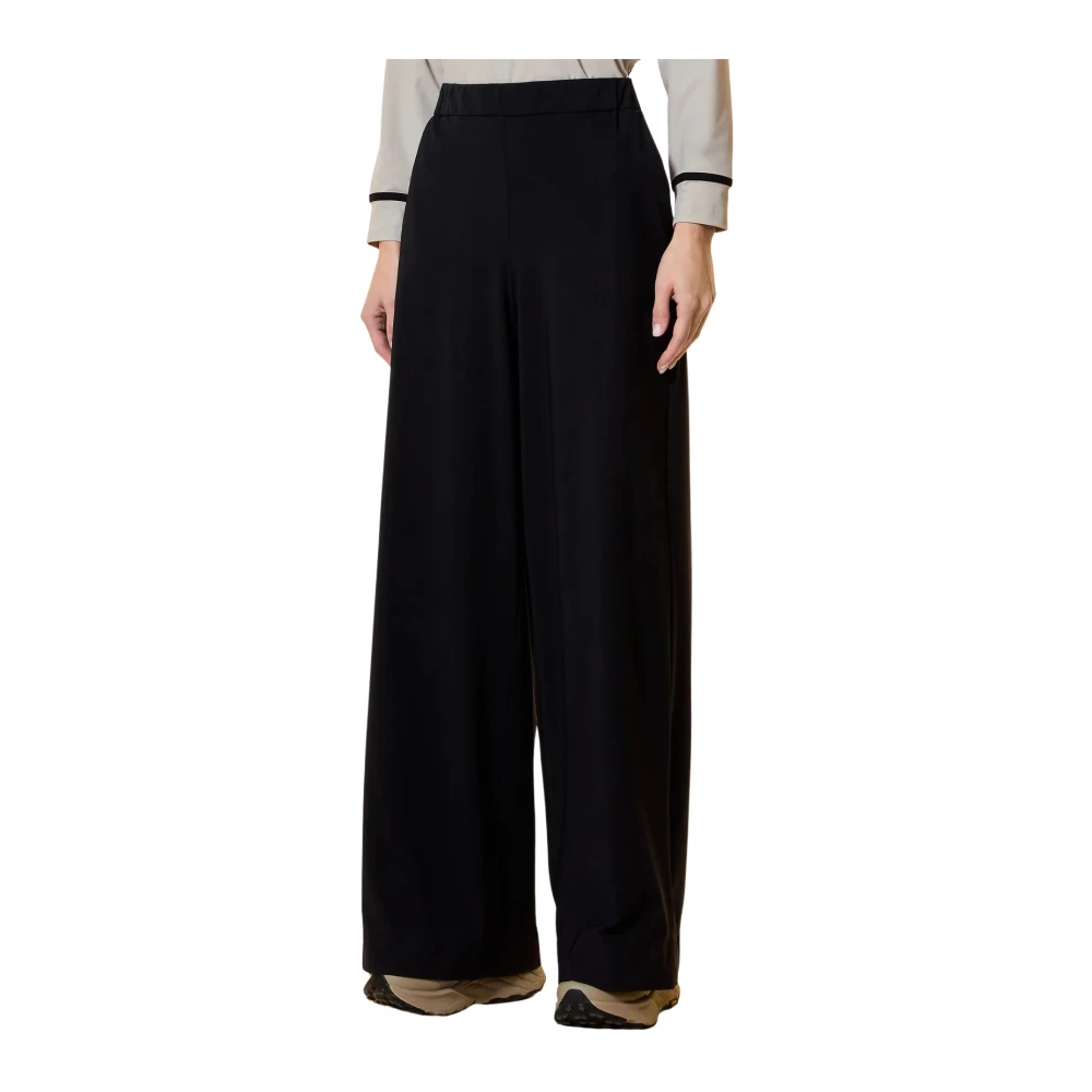 Rrd Women's Black Wide Trousers, M, Pantalone Surflex Light Travel A Palazzo