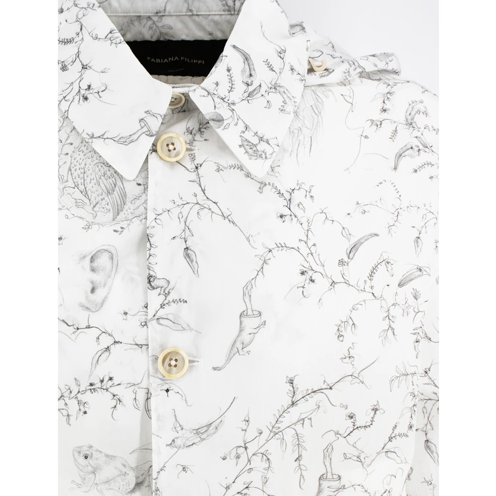 Fabiana Filippi Moderne jas met all-over print White Dames