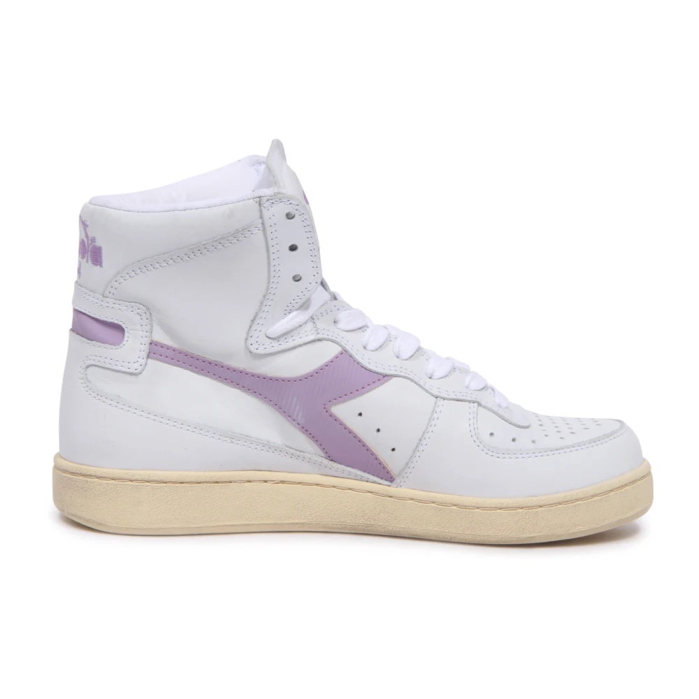 Diadora Stonewashed Basket Sneakers Dames Schoenen Wit