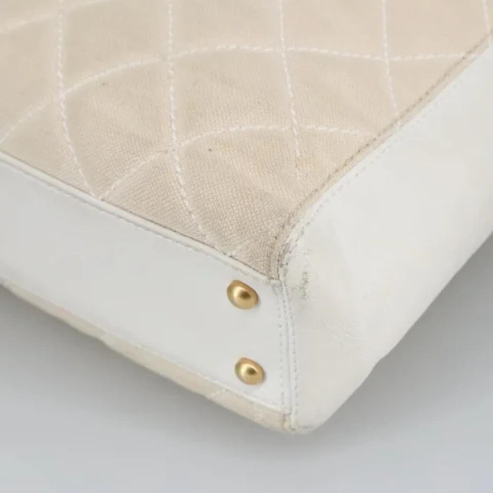 Chanel Vintage Pre-owned Canvas chanel-bags White Dames