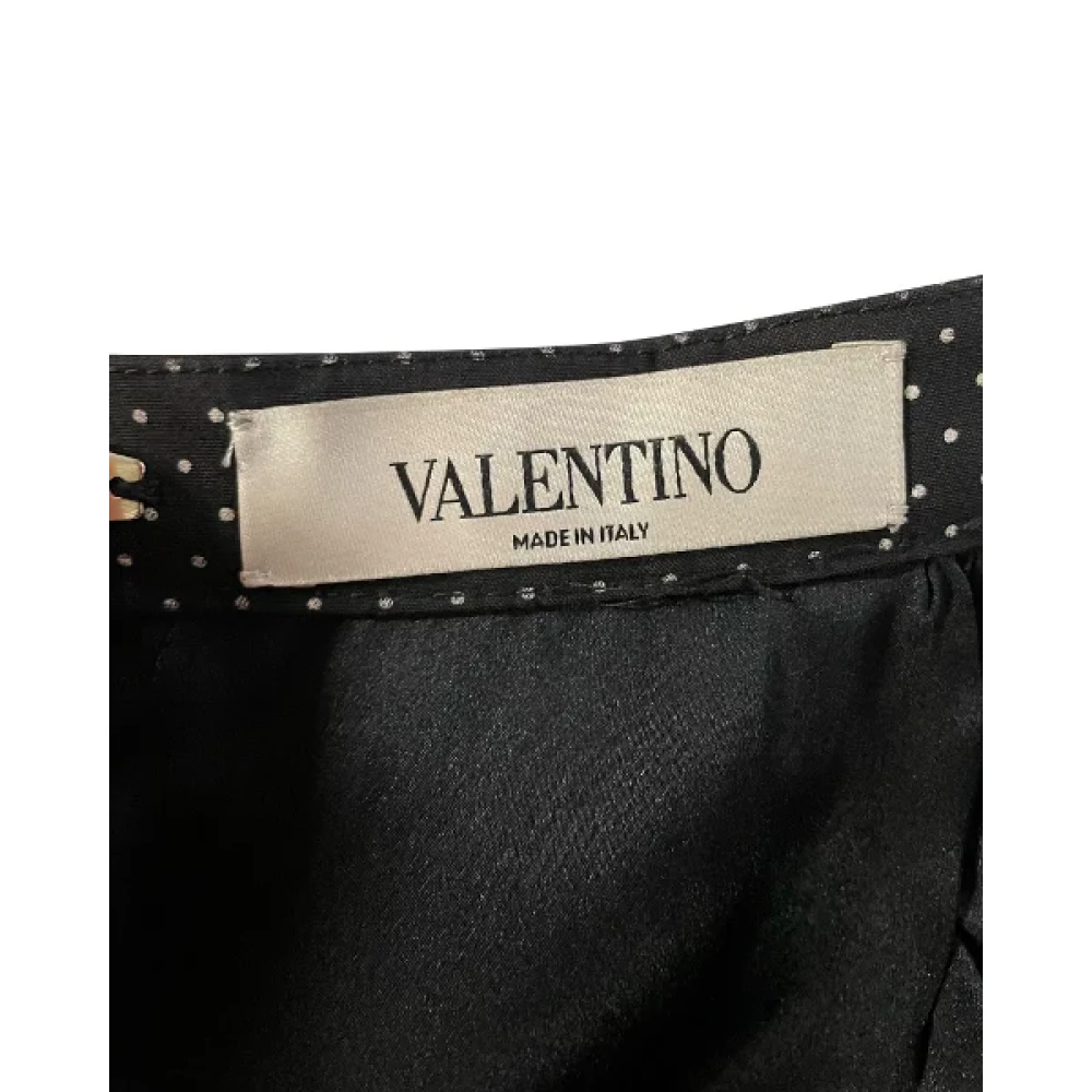 Valentino Vintage Pre-owned Polyester bottoms Black Dames