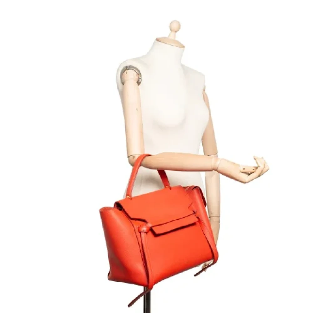 Celine Vintage Pre-owned Leather celine-bags Red Dames