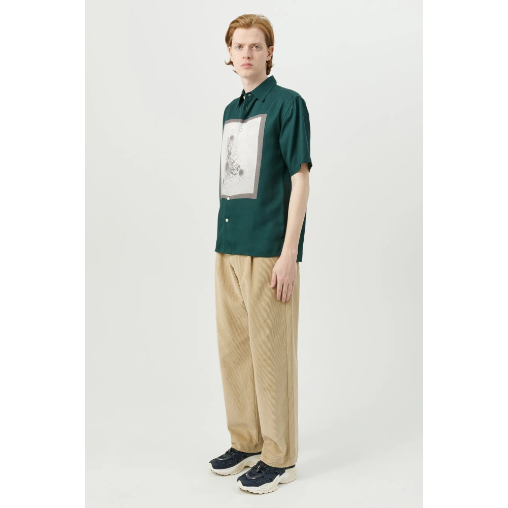 Soulland Relaxed Fit Korte Mouw Shirt Green Heren