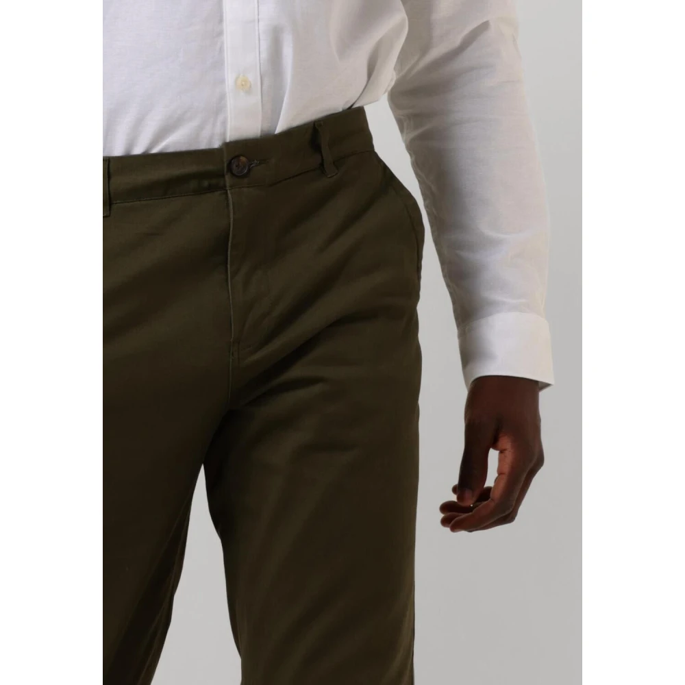 Scotch & Soda Groene Stretch Katoen Chino Broek Green Heren