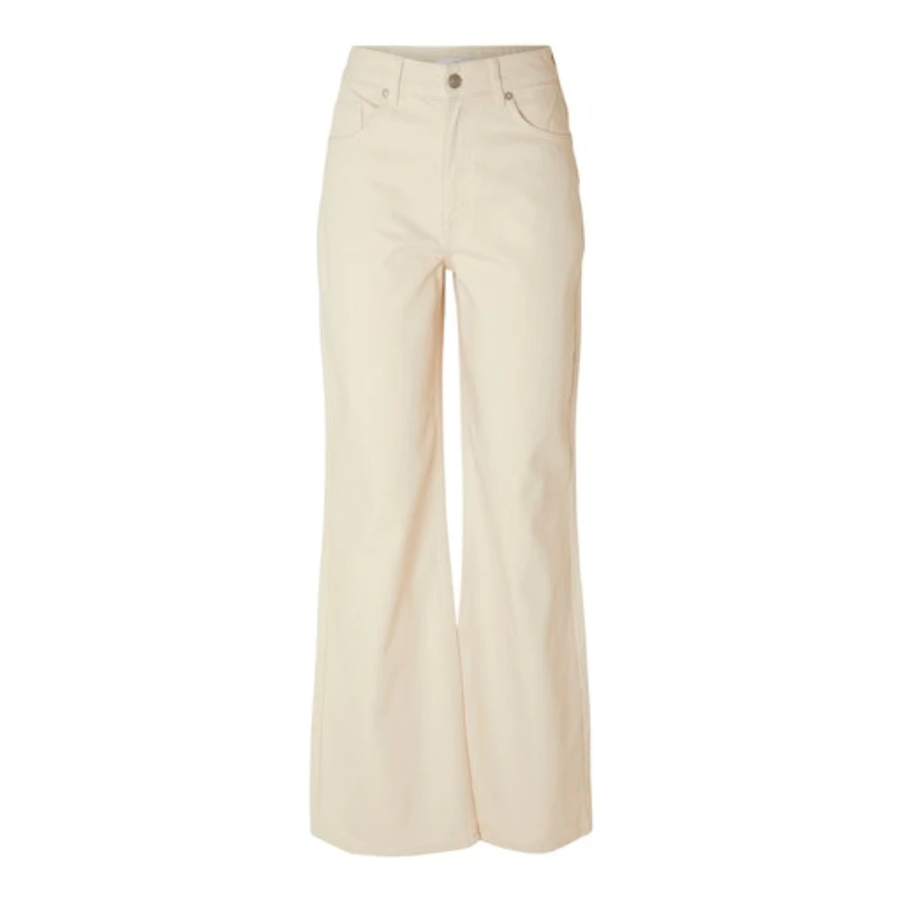 Selected Femme Flared Jeans White Dames
