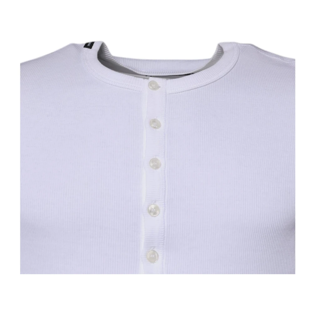 Dolce & Gabbana Witte Katoenen Pullover Sweater White Heren