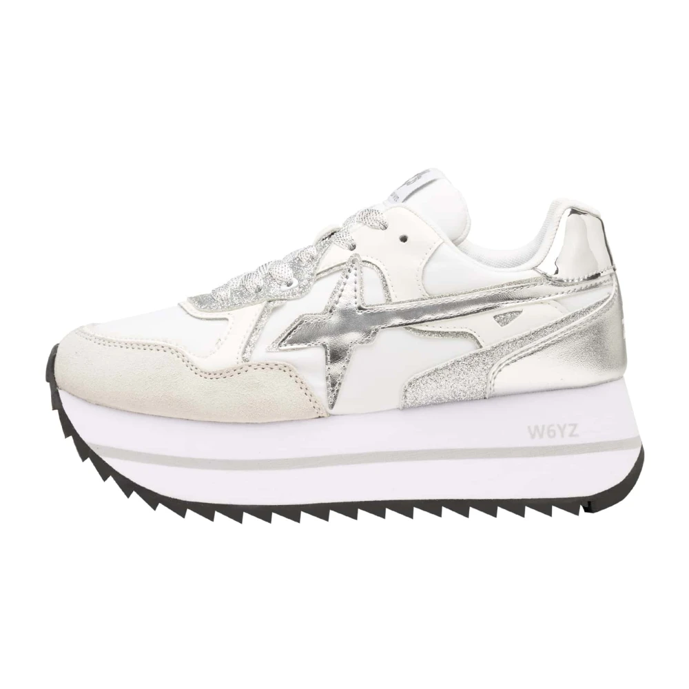 W6Yz Suede and technical fabric sneakers Deva W. Dames Schoenen Grijs