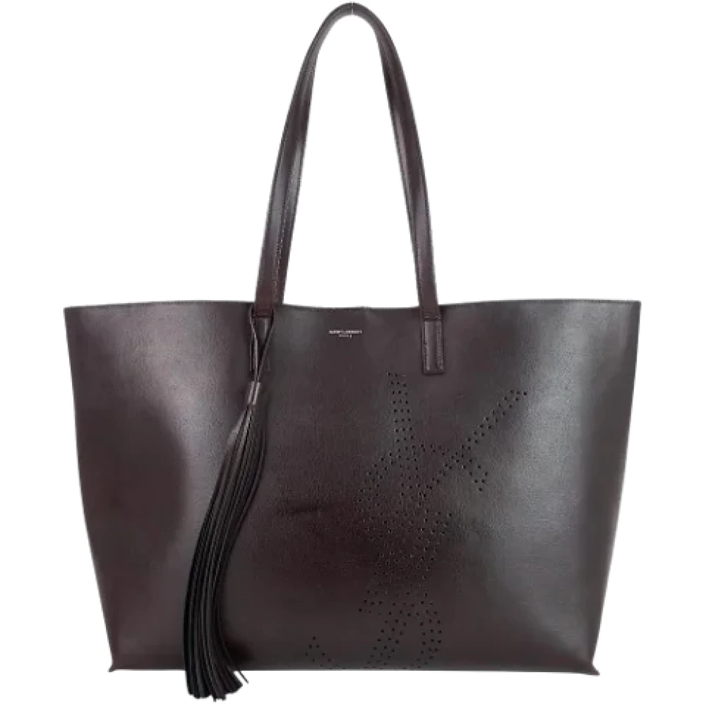 Yves Saint Laurent Vintage Pre-owned Leather totes Brown Dames
