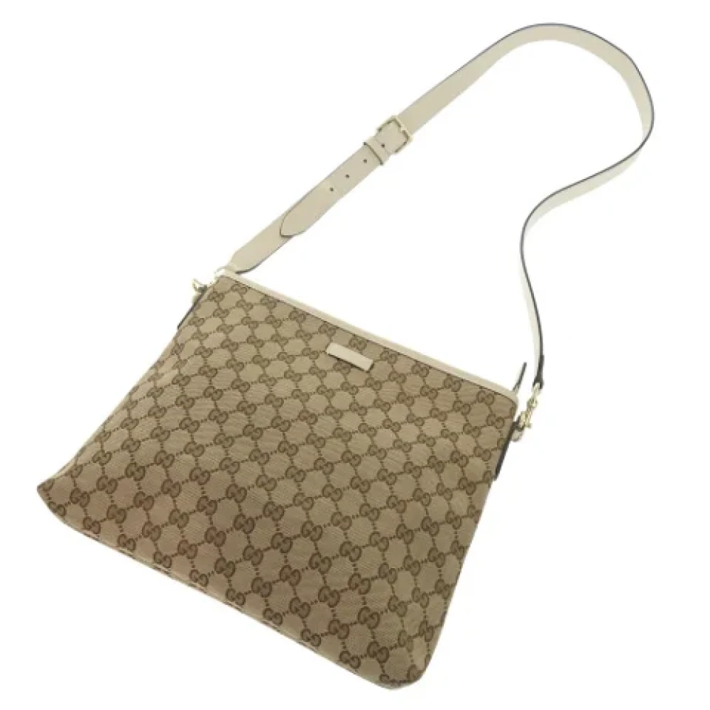 Gucci Vintage Pre-owned Canvas gucci-bags Beige Dames