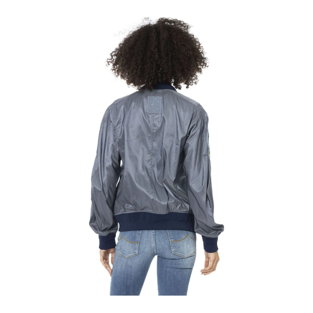 Mr&Mrs Italy Korte Bomberjack met Aviator Details Blue Dames