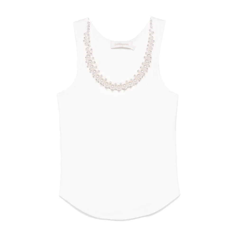 Zimmermann Witte Kristal Tank Top White Dames