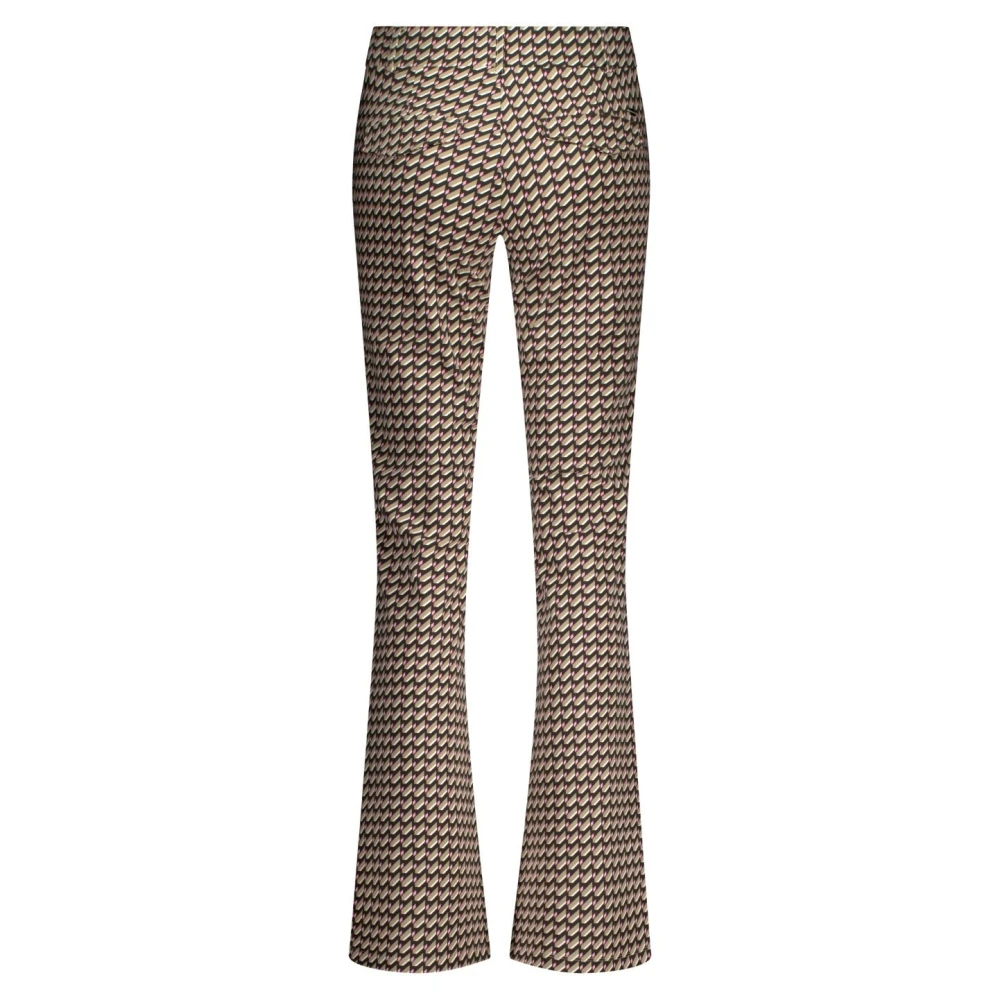 Lady Day Poppy Flared Studio Print Broek Beige Dames